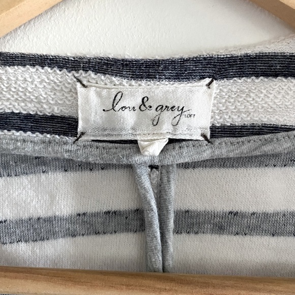 Striped Zipper Cardigan - Cotton - Lou and Grey by Loft - Picture 3 of 5